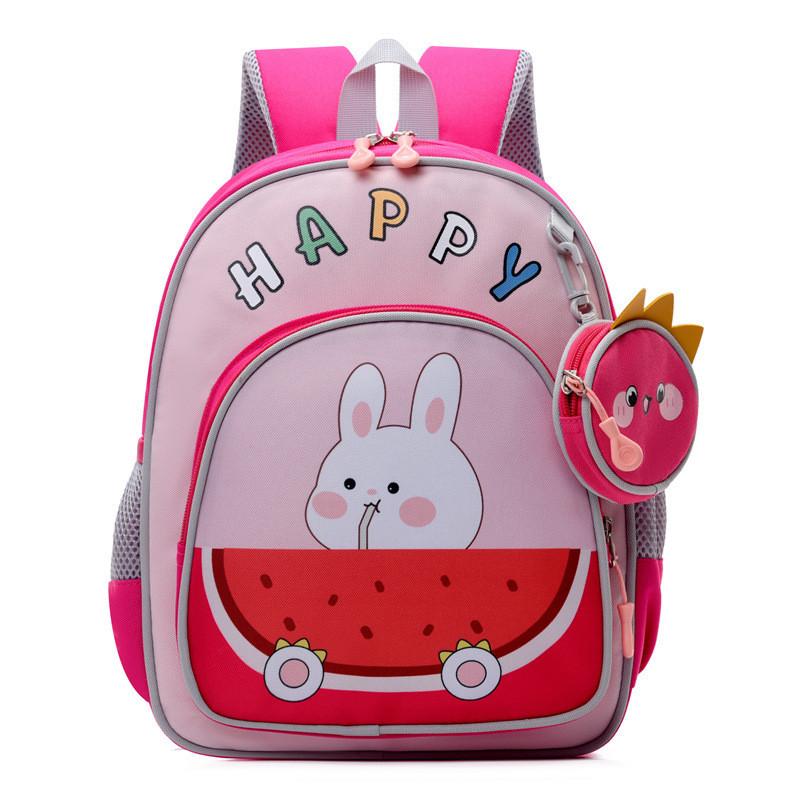Adorable Lightweight Nylon Backpack For Kids With Fun Cartoon Design And Arched Straps