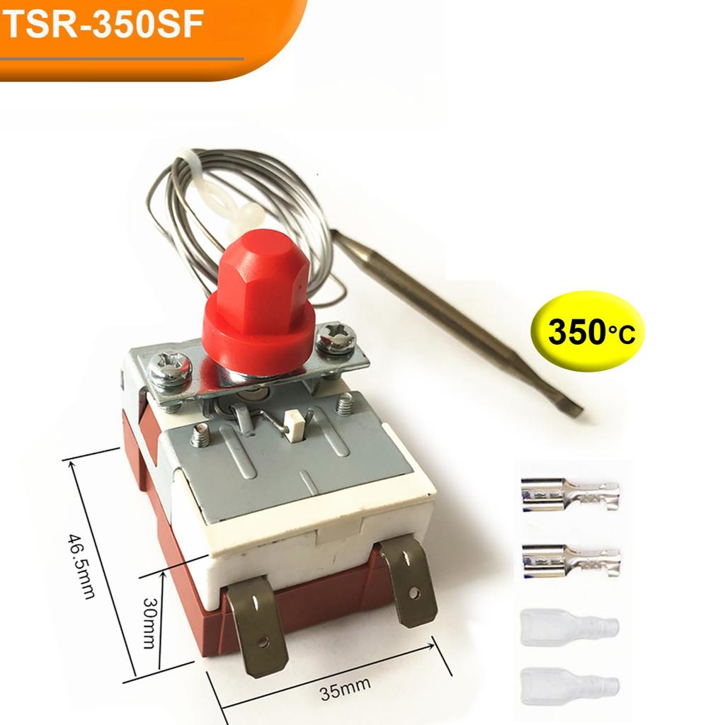 Thermostat Bulb Thermometer Fixed High Temperature Safety Limiter Control Switch Manual Reset Extended Capillary 1m For Oven