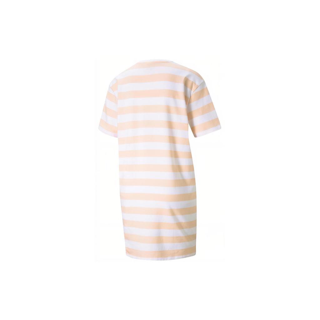 Puma Summer Breathable Loose A-Line Round Neck Short Sleeve Dress Women Dresses Pink 845867-27