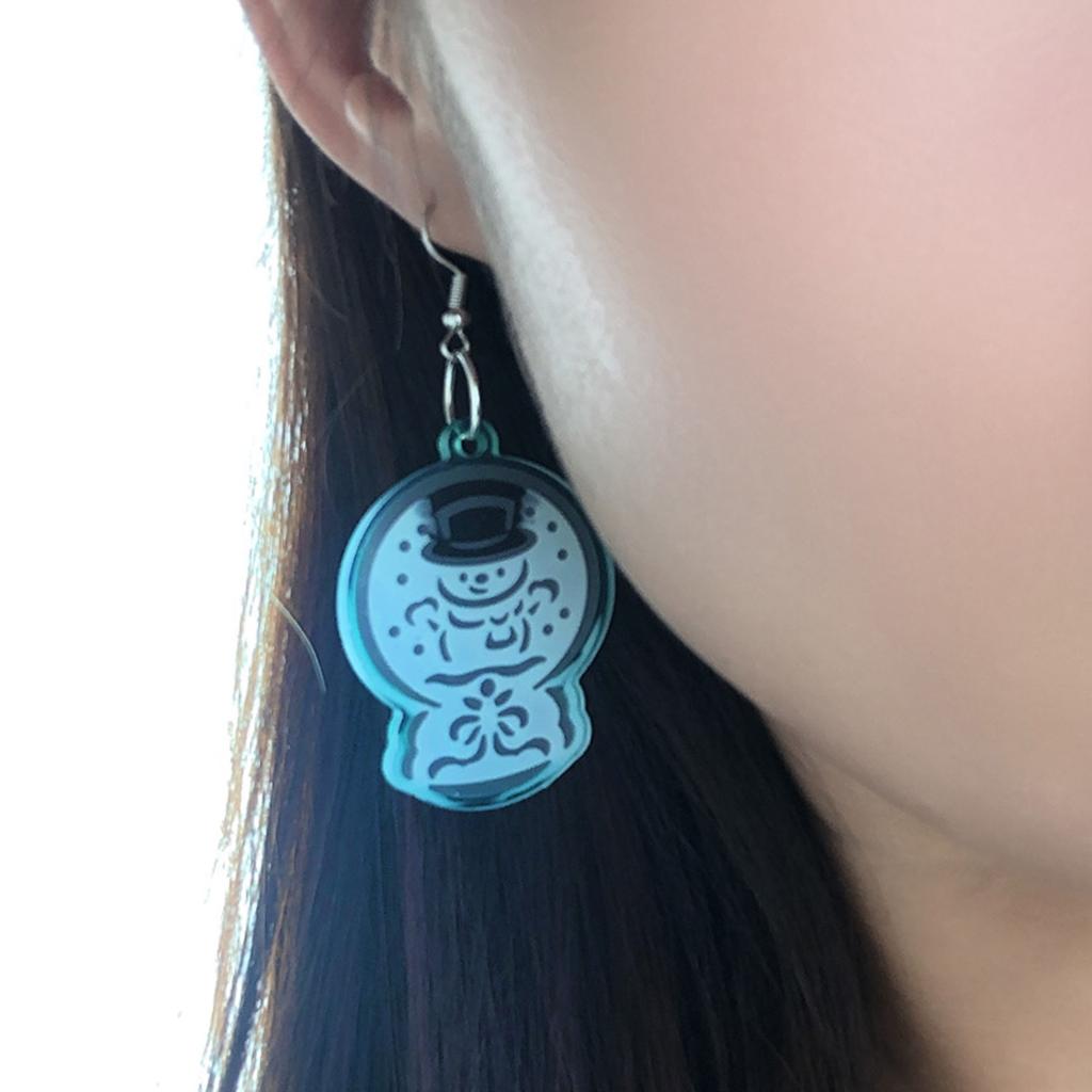 6 Stück Kristallkugel Engel Schneemann Schlüsselanhänger Silikon Epoxidform DIY Ornamente Anhänger Bastelform für Valentinstagsgeschenk