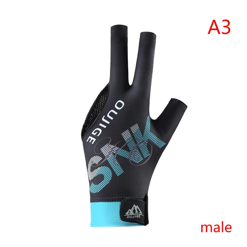 Kulečníková rukavice levá pravá ruka tříprstá kulečníková rukavice odolná proti opotřebení protiskluzové nálepky elasticita kulečníkové tréninkové rukavice