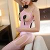 Sexy Mesh Bodysuits Elasticity Fishing Net Transparent Underwear Women Sexy Lingerie Set Crotchless Tights Stockings Lingerie