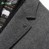 Shanshan Men's Mid-Length Wool Blend Overcoat with Detachable Goose Down Vest