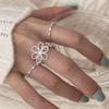 Sweet Cool Wind Empty Flower Opening Ring Female Niche Design Sense Simple Personality Fashion Versatile Ring Ring