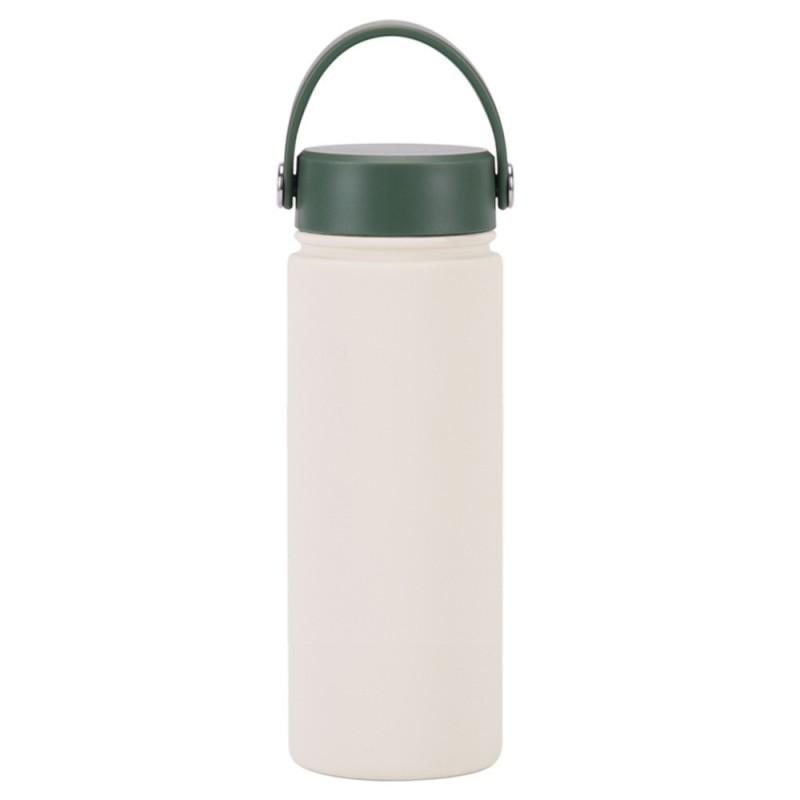 550ml Stainless Steel Vacuum Insulated Travel Mug With Wide Mouth Carry Strap - Outdoor Sports Water Bottle Gym Hiking