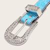 Cintura in cristallo bling Cintura in pelle PU Cintura con strass moda Donna