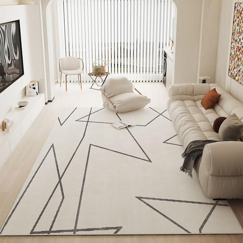 Modern Minimalist Washable Area Rug Living Room Bedroom Sofa Coffee Table Non-Slip Soft Plush Floor Mat