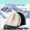 Solid Color Knit Hat For Men Women Winter Outdoor Warm Plush Beanie For Casual Style