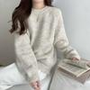 Navava Nk2717 Simple Daily Round Neck Long Sleeve Knit Sweater