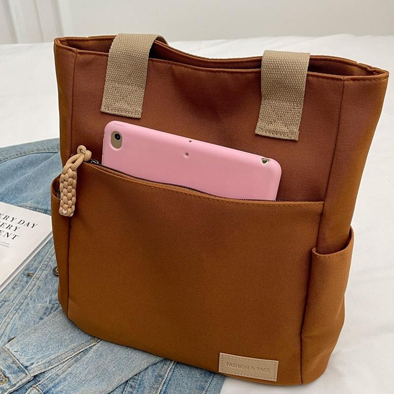 Business bag foreign trade leisure retro large-capacity shoulder handbag tote bag cloth bag class work commuter bag