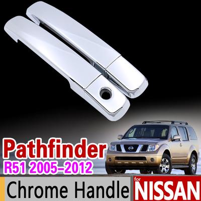 Chrome Door Handle Cover Trim Set for Nissan Pathfinder R51 2005 2006 2007 2008 2009 2010 2011 2012 Accessories