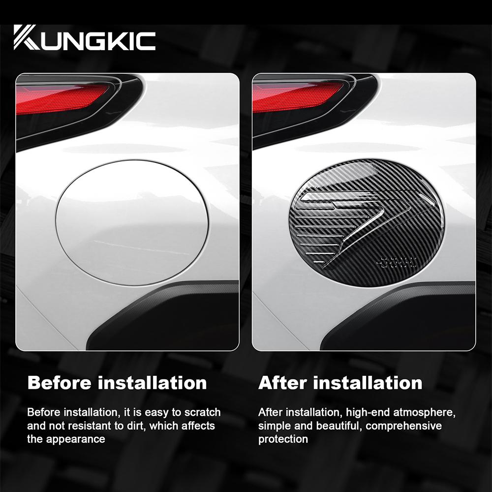 ABS For Subaru Crosstrek 2025 For Impreza 2025 Carbon Fiber Style Fuel Tank Cap Sticker Accessories Trim Lid Oil Box Decoration