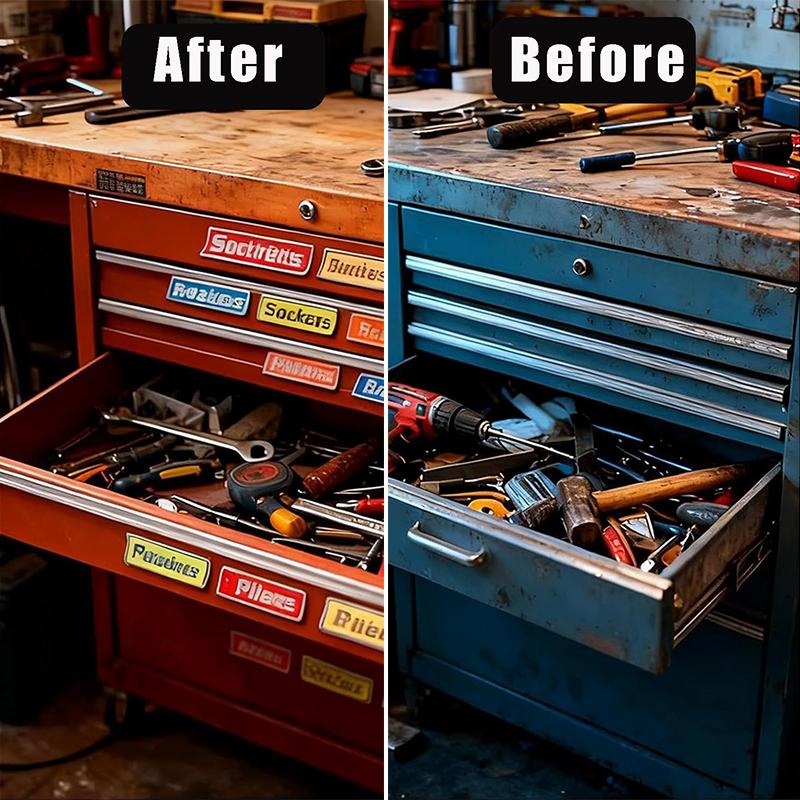 12 Pack Of Magnetic Toolbox Labels, 3D-Printed Tool Box Labels For Tool Organization, Reusable Tags For Steel Toolboxes, Carts,