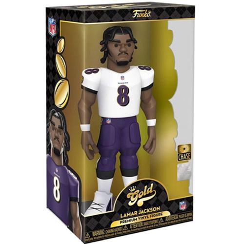 NFL: Ravens Lamar Jackson 12" Vinyl Gold Chase lodě 1 v 6