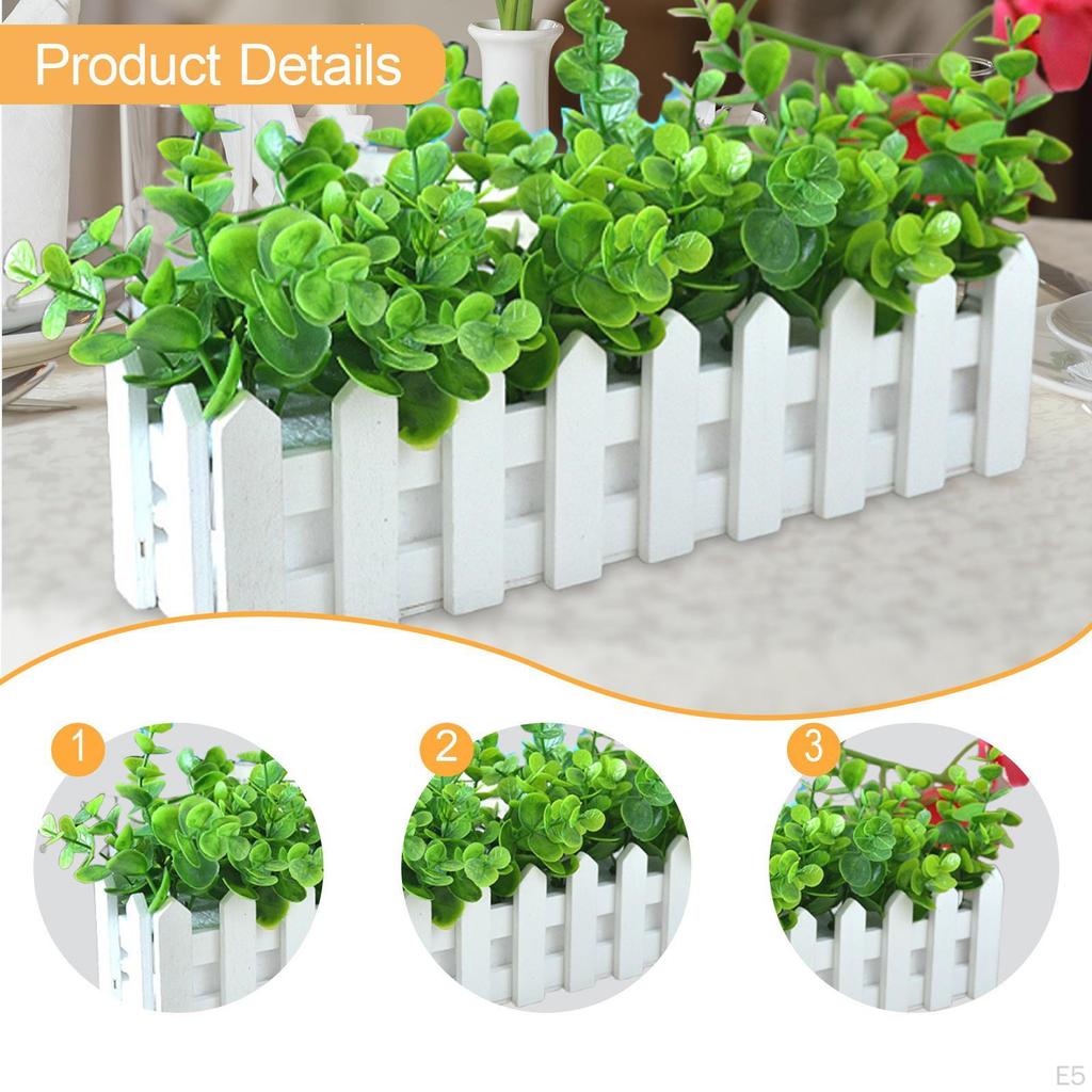 Artificial Flower Plant Desk Ornament Crafts Easy Maintenance Table Centerpiece Fake for