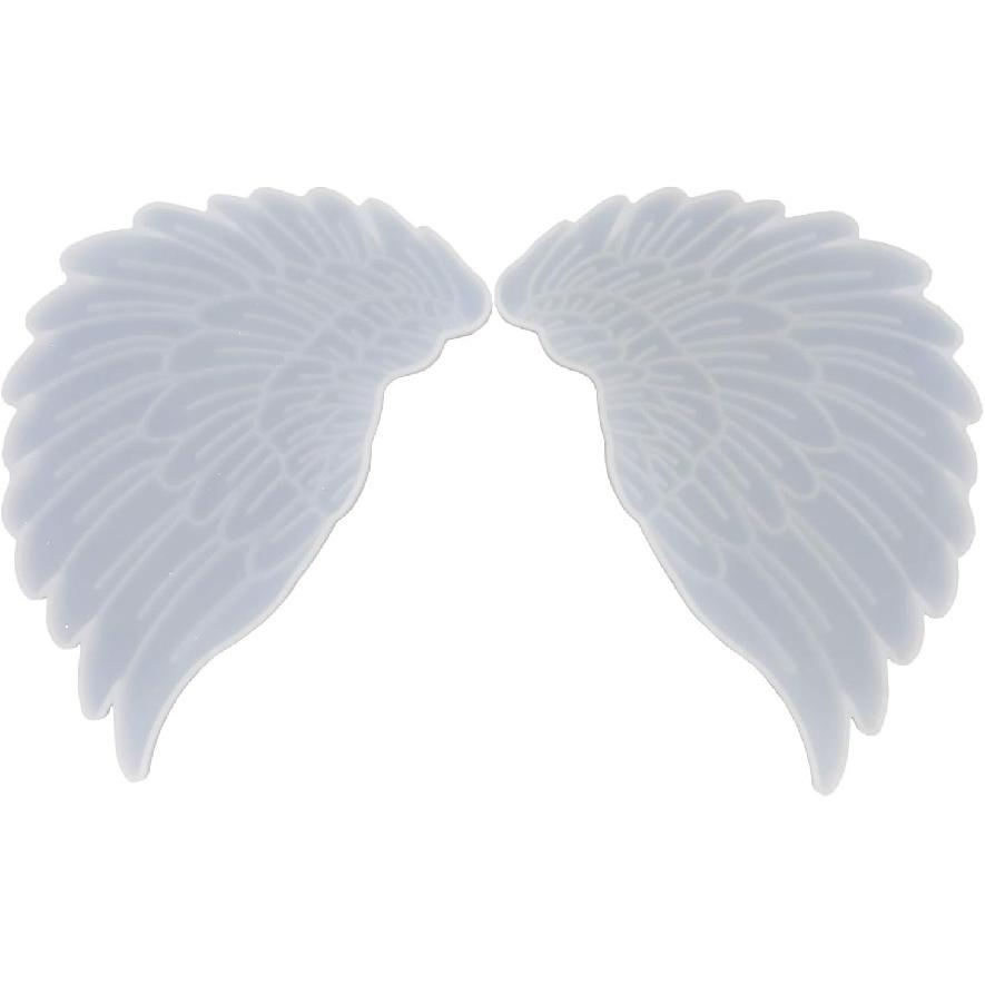 1Pair Angel Wings Molds Left & Right Wings Epoxy Resin Casting Silicone Mold, 1Pair Super Large 6.1 x 3.7"