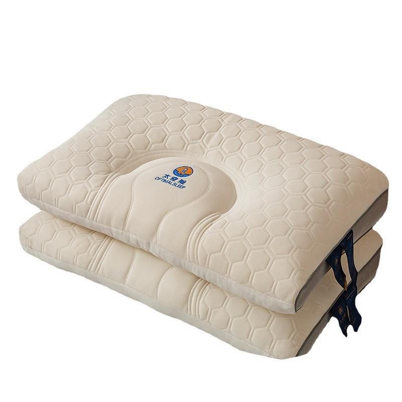 Thailand Latex Neck Support Pillow - A-grade, Non-collapsing, Cervical Spine Protection, Sleep Aid, High Pillow for Home Use.