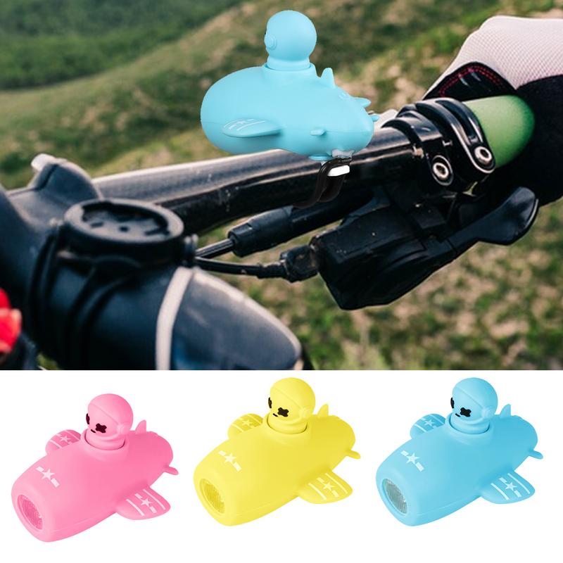 Ebike Light Airplane Shape Kids Biking Lights Super Loud Air Horn Waterproof Electric Scooter Front Light 3 Lighting Modes 110dB