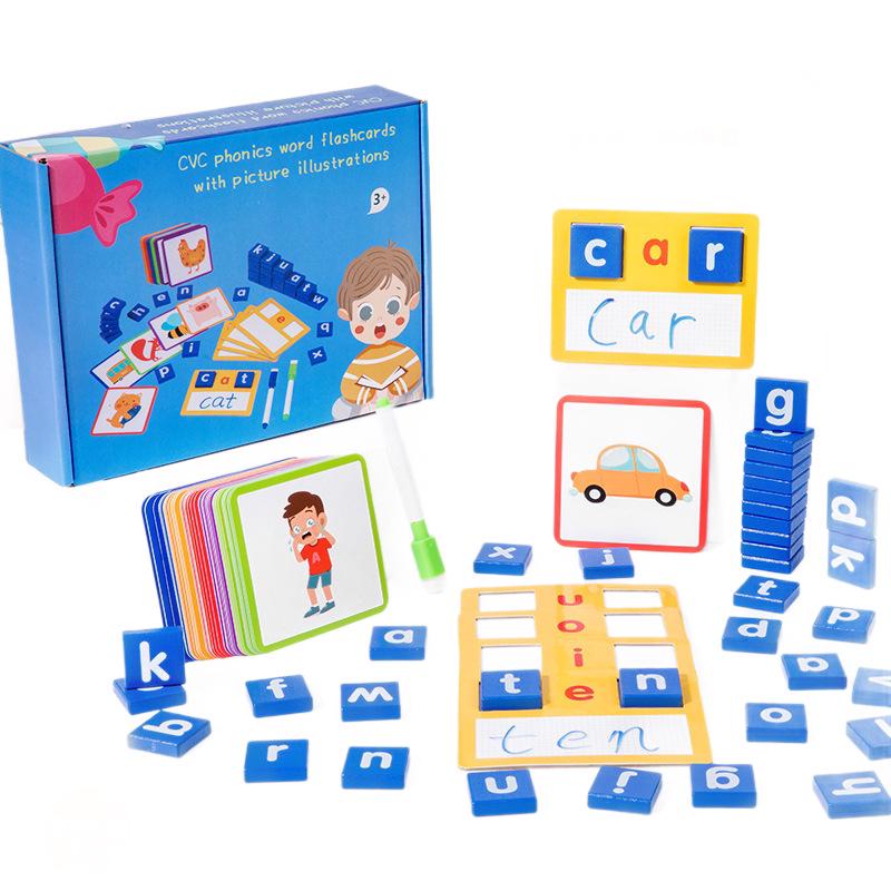 Alphabet and CVC Word Building Phonics Game for Kindergarten Early Learning