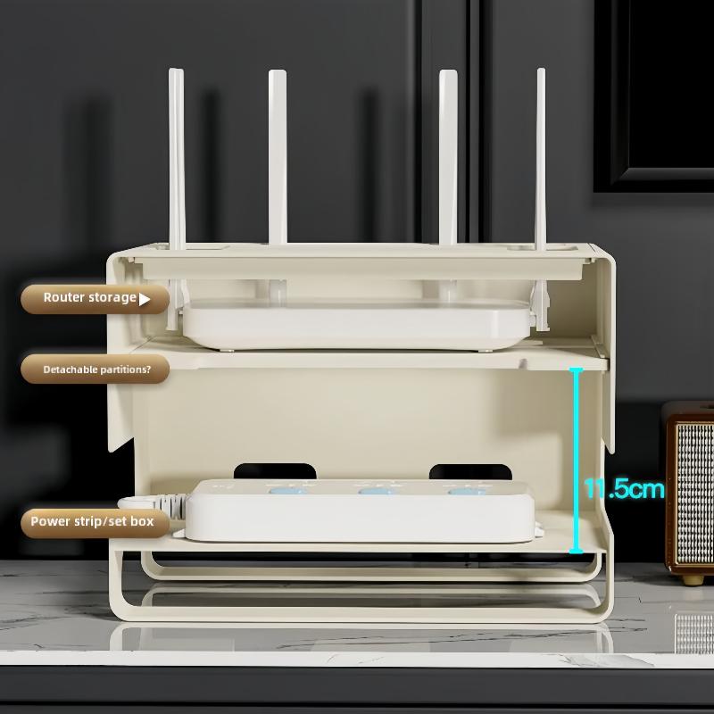 Router Storage Box Space Saving Wireless WIFI TV Set Top Case Cable Socket Plastic Container Desktop Organization Home Accessory