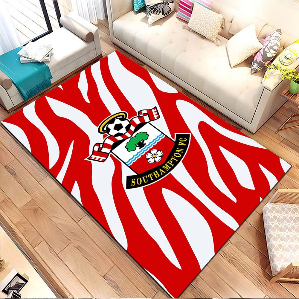 Southampton FC Red Zebra Pattern Patterned carpet, non slip mat suitable for living room and bedroom sofas