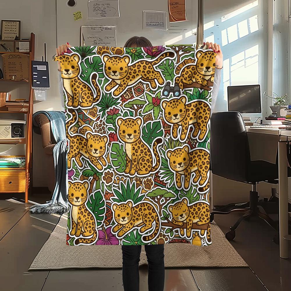 Cute animal panda dolphin Print Flannel Blanket High quality Comfortable for All Seasons Home Decor Warmth and Comfort Perfect for Christmas Gifts