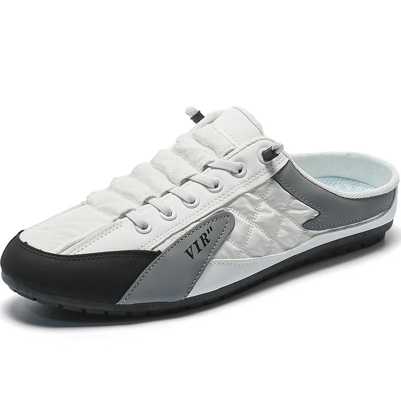 Summer 2024 Half Slippers for Men Trendy Men's Flat Bottom Casual Shoes Soft Sole Support Shoes Men's Sneakers Zapatos De Hombre