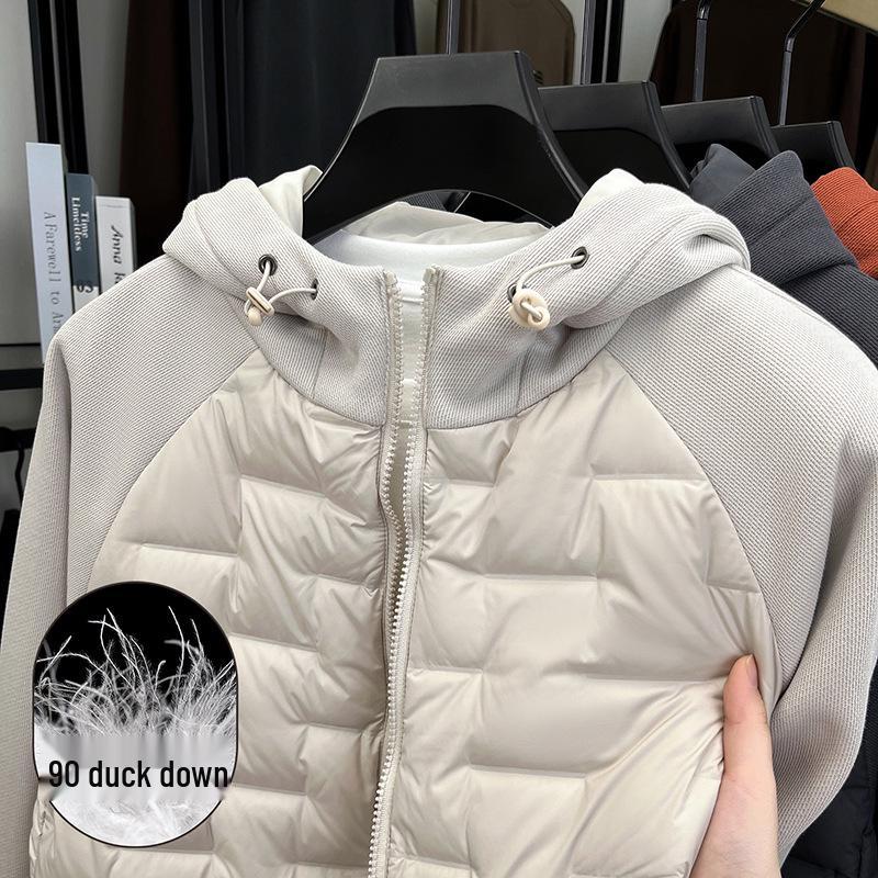 Herren Trendy Leichte Kapuzen-Daunenjacke - Wintermode 2025, Vielseitig & Warm