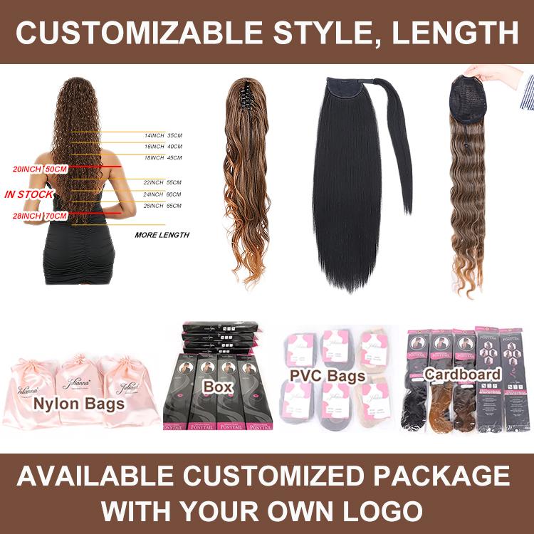Julianna Short Curly Wavy Hairpieces Drawstring Ponytail Hair Extensions Synthetic Futura Fiber Ponytails for Women
