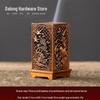 Xiangyun Copper Aromatherapy Incense Burner - Hollow Lotus Design, Three-Legged with Porous Baolian Lantern and Boshan Style.