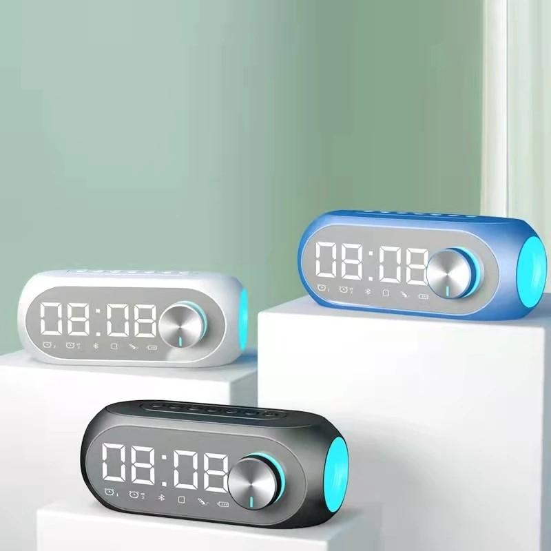 Alarm Clock Radio FM Bluetooth Speaker Portable Subwoofer Caixa De Som Sound Box MP3 Music Wireless Mini Woofers Bocina Lamp Column