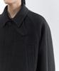 Musinsa Standard Wool Blend Oversized Muff Pocket Half Balmacaan Coat [Charcoal Grey]