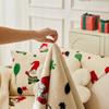 Cartoon Santa Claus Sofa Mat Anti Cat Scratch Sofa Cushion Pad Jacquard High Elasticity Non Deformable Christmas Sofa Seat Cover
