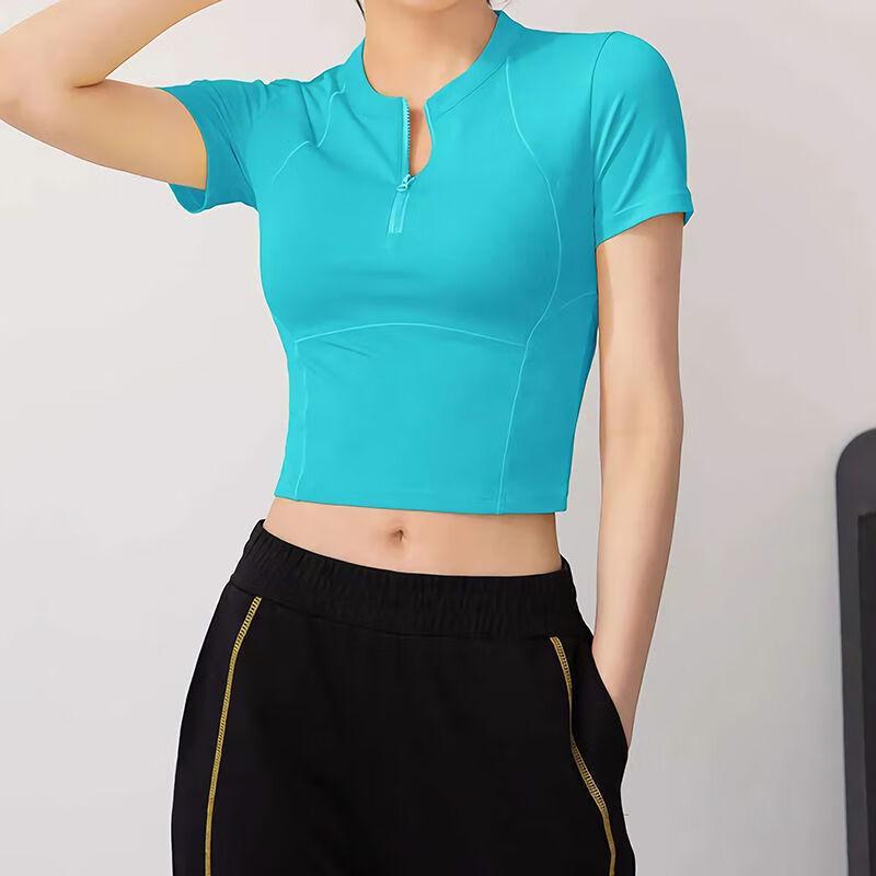 Damen Half-Zip Schnelltrocknendes Fitness-Top