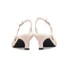 BARBARA Leather Ribbon Color Slingback 5cm Bbi205be