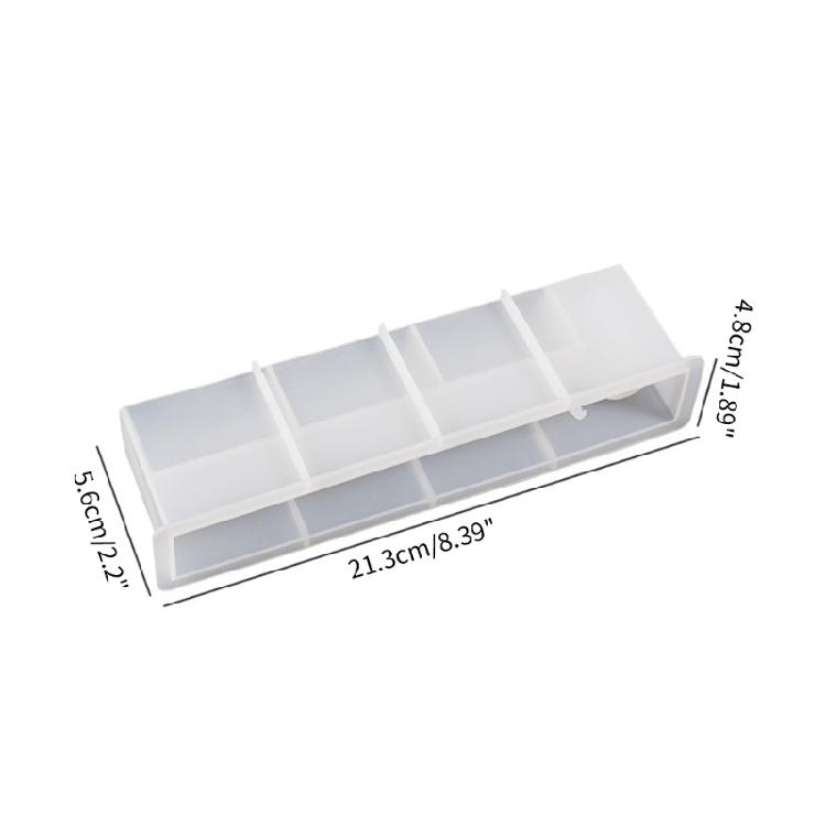Rectangle Incenses Holder Silicone Molds Candle Holder Resin Molds Easy to Clean