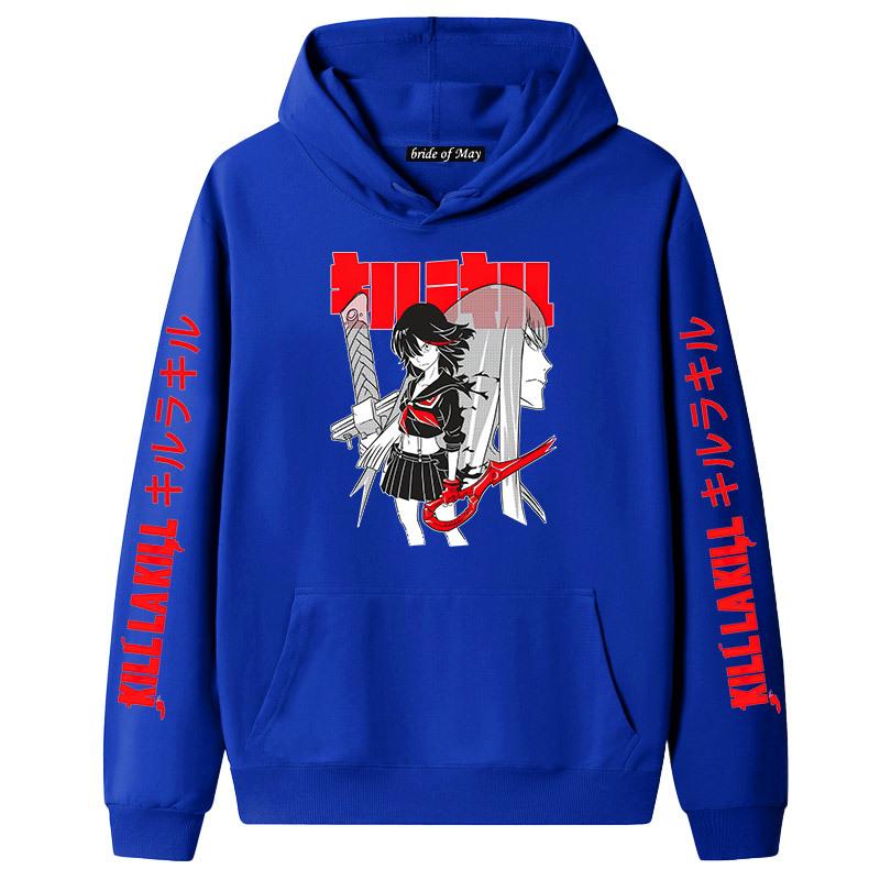 Japanese Anime Kill La Kill Hooded Long Sleeve Sweatshirt for Couples