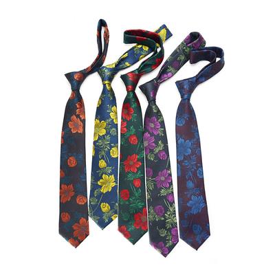 High-Density Woven Jacquard Tie Men'S Casual Dress Business Retro Large Flower Type Wide Version 7Cm