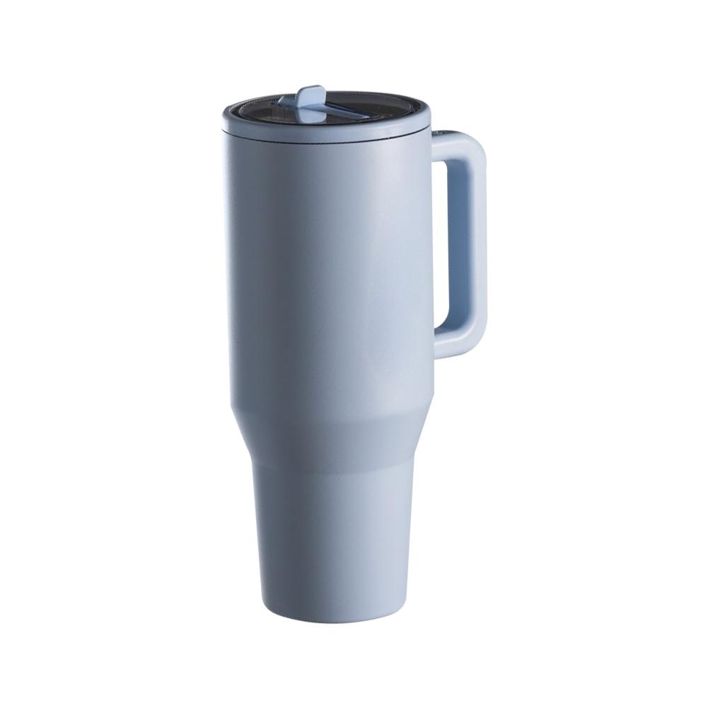 32/40oz Stainless Steel Straw Insulated Water Bottle Thermal Coffee Car Cup Cold Hot Mugs Large Vacuum Flask for Outdoor Travel