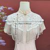 Handmade Pearl Tassel Shawl Vintage False Collar Hanfu Accessory Lace Shawl  Spring