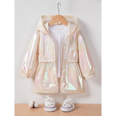 Chaqueta Fina de Primavera y Otoño para Niñas, Chaqueta con Cremallera y Capucha de Color Degradado, Chaqueta de Protección Solar para Niños
