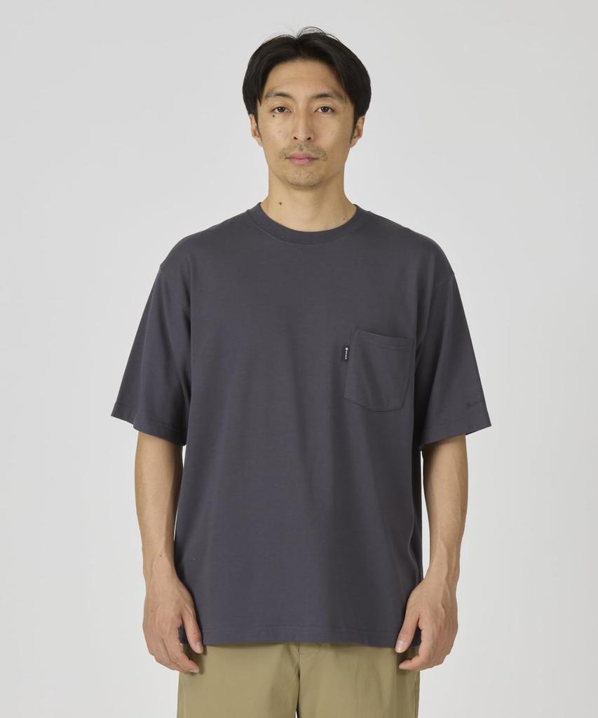 Snow Peak New Standard Pocket Short Size L T-Shirt NSD-TS-25AU001 T-shirt, Sleeve, Men's/Women's, BLACK,