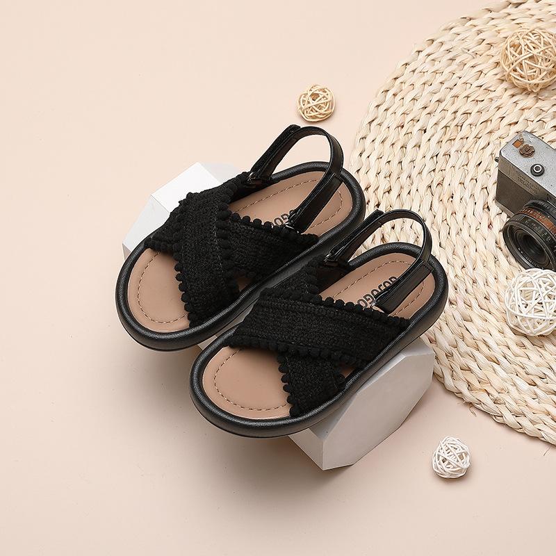 Girl Summer Sandals Classic Fashion Ethnic Style Kids Beach Sandals Fashion Open-toe Versatile Children Non-slip Causal Shoes