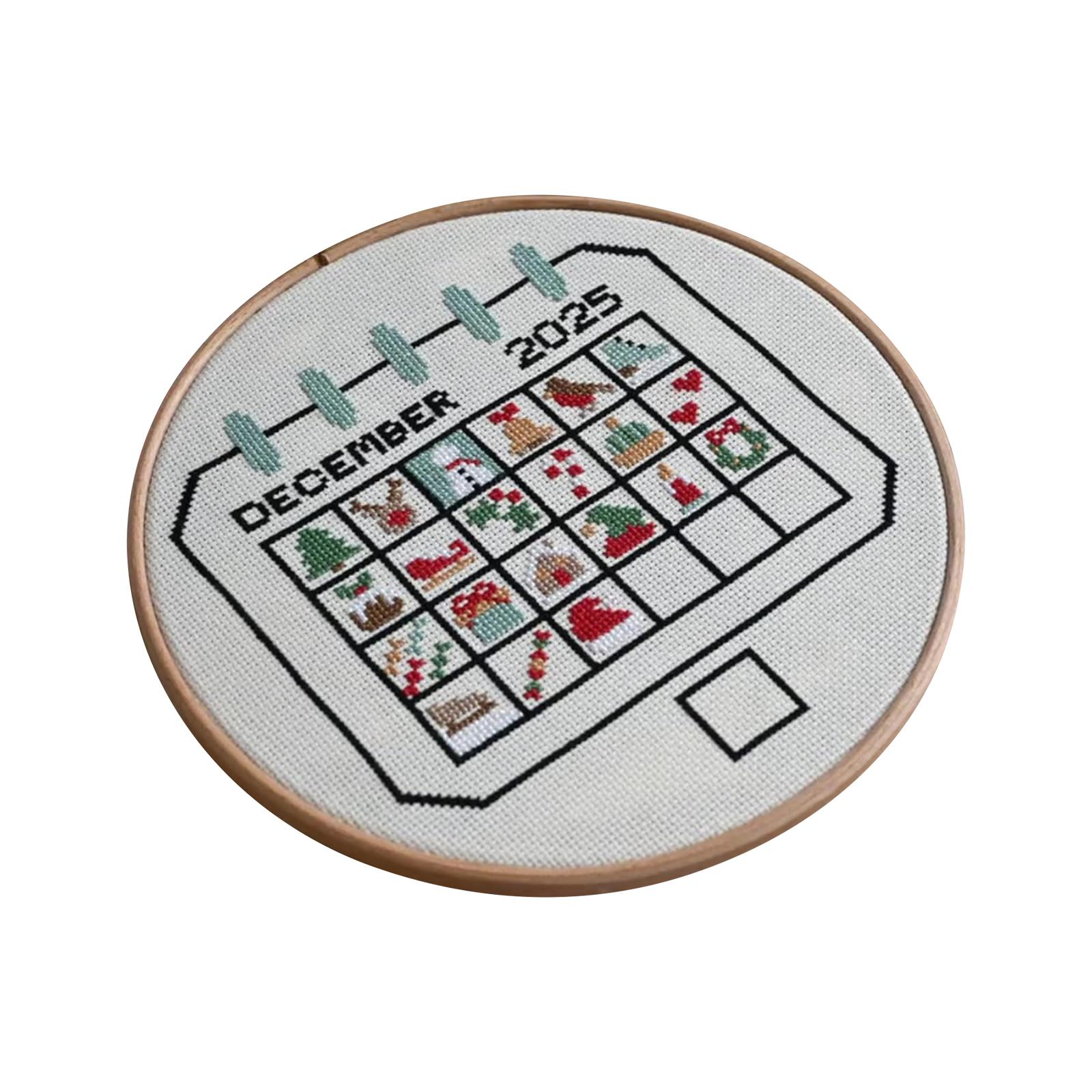 

Christmas Cross Advent Calendar 2025 Christmas Countdown Embroidery Kit , 24 Days Countdown Advent Calendar Xmas Gift For Craft Lovers One Size