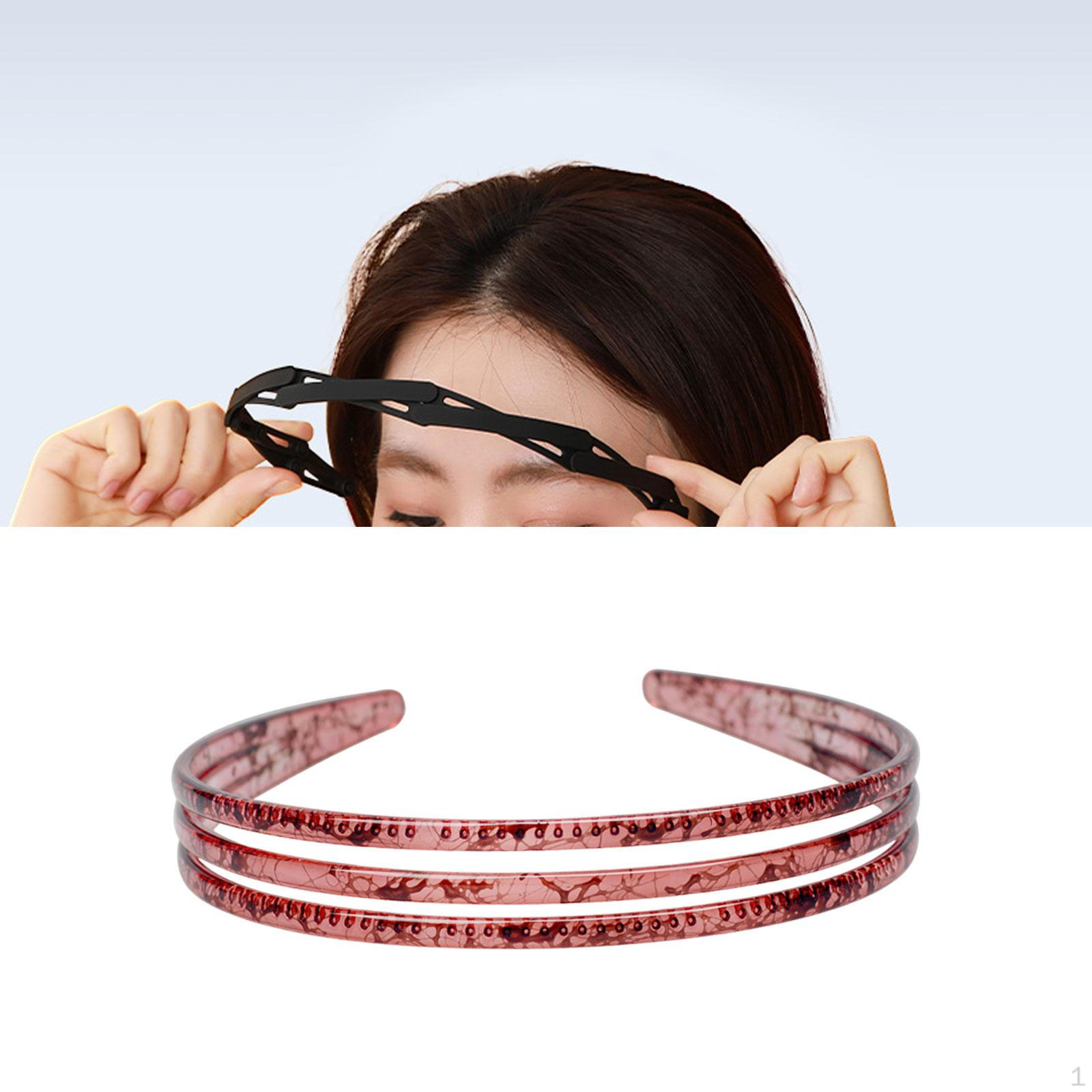 

Аксессуары для повязки на голову в три ряда для девочек и женщин для чтения и письма Жесткий ПП красный