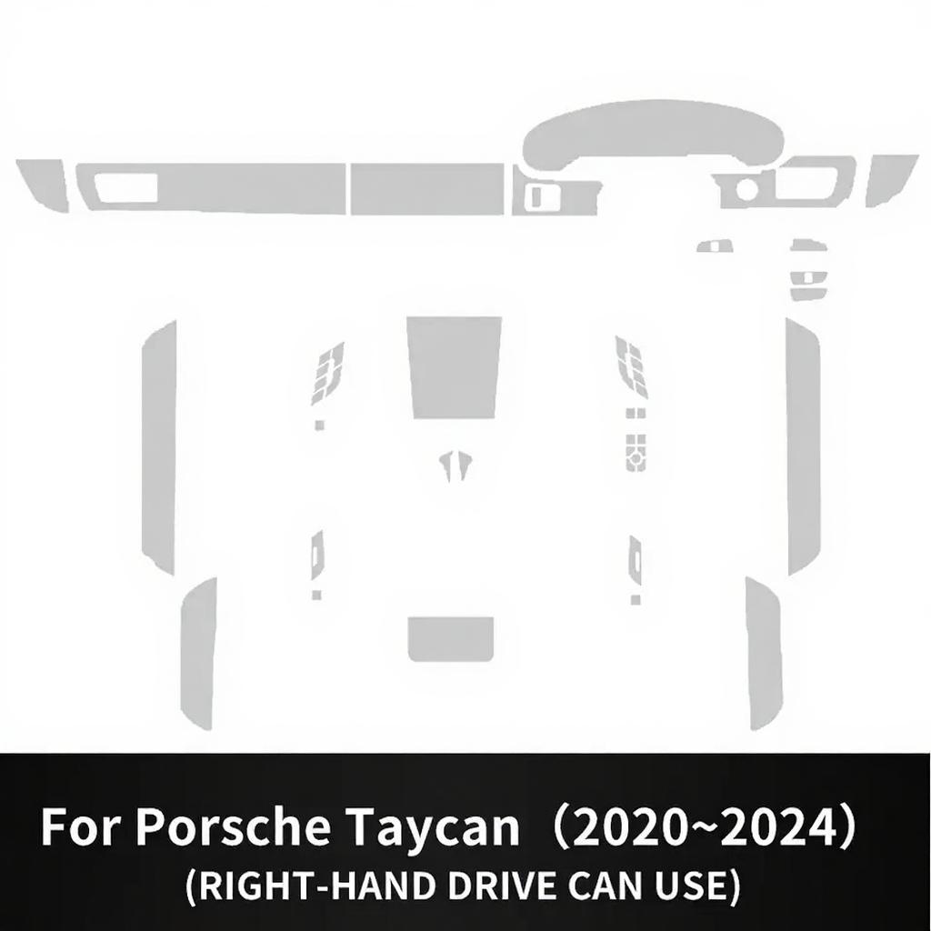 TPU-Schutzfolie für das Autoinnenraum von Porsche Taycan -2024 Auto-Mittelkonsole Navigationsbildschirm Kratzfestes Aufkleber-Dekor