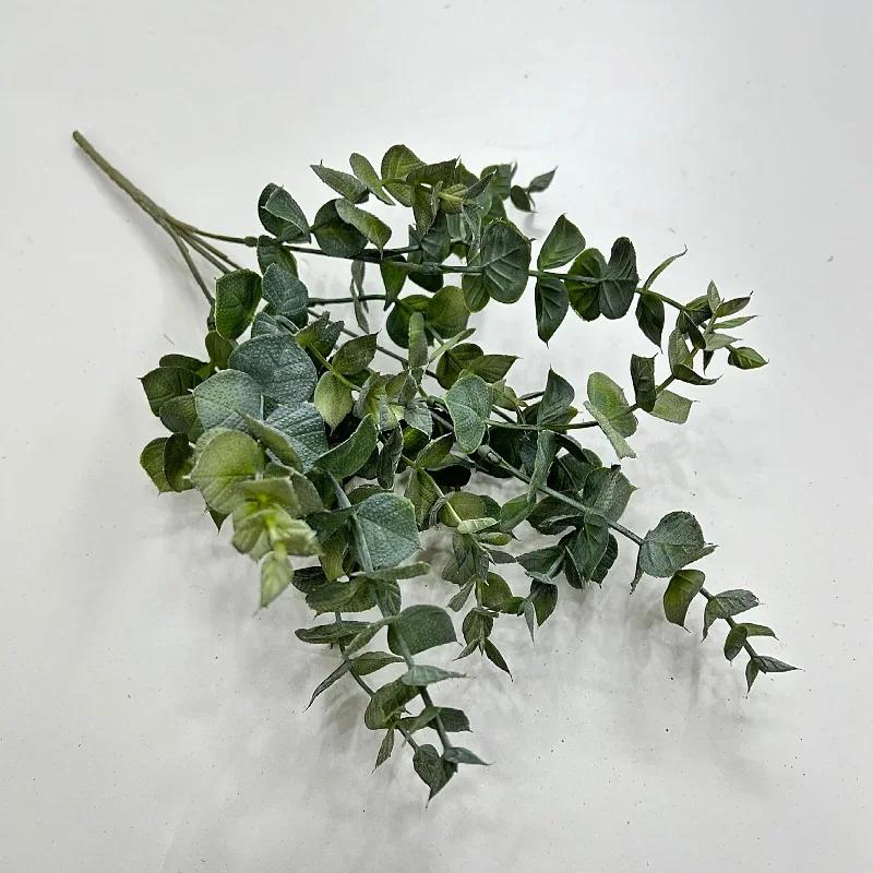 

Artificial 5 Forks 15 Leaves Eucalyptus Plastic Plants Wedding Decorative Floral Simulation Green Plant Leaf Cafe Decoration зелёный