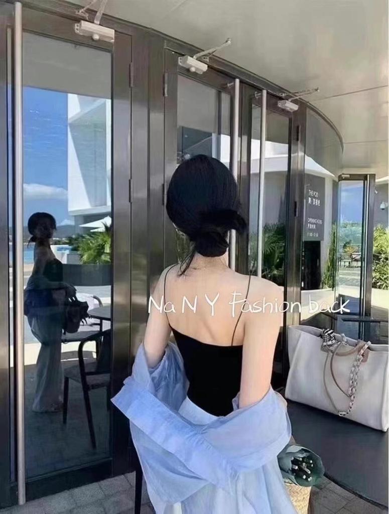 Ölgemälde Mädchen Schöner Rücken Weste Bandeau mit herausnehmbaren Polstern - Vielseitiges geripptes Camisole für Ober- oder Unterwäsche