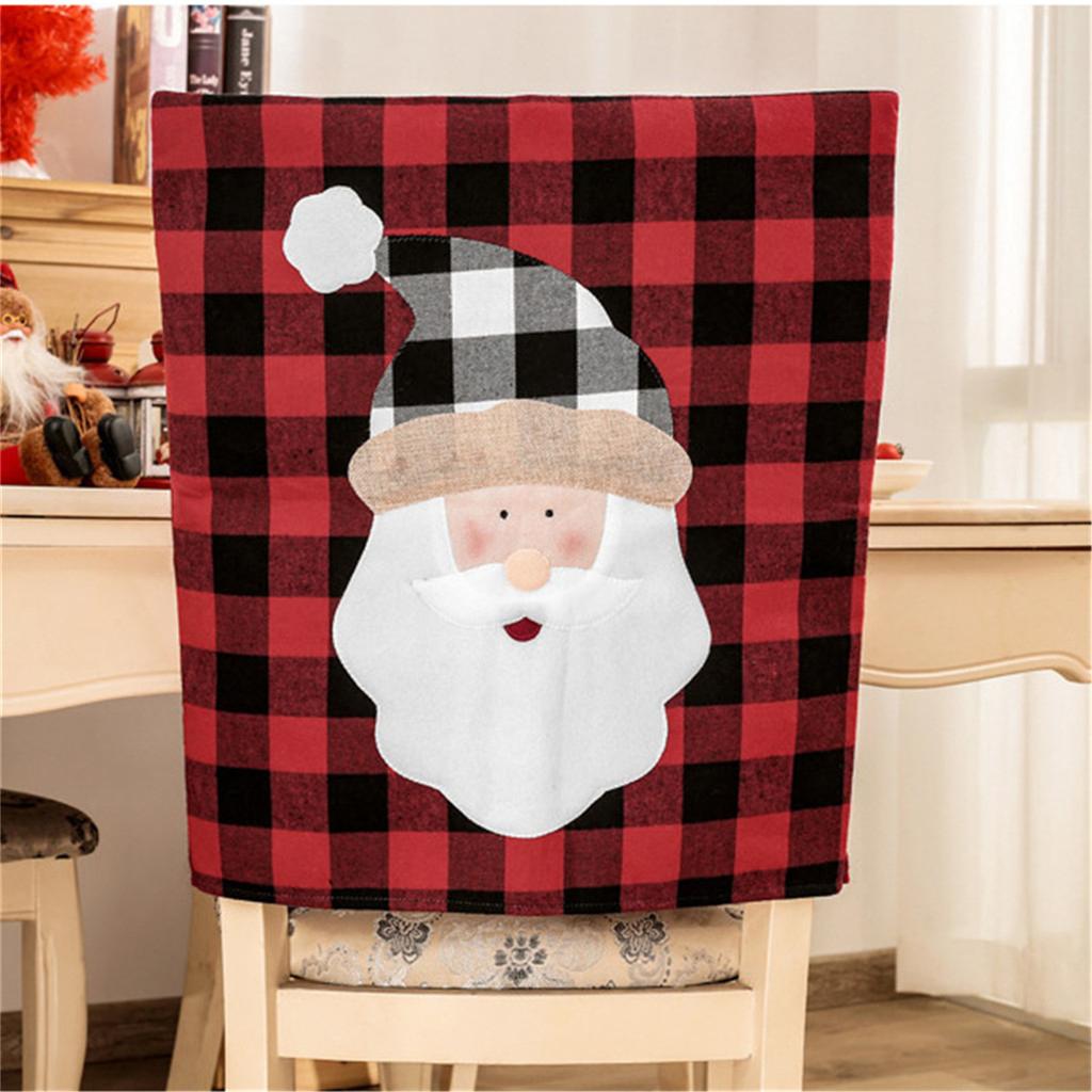 Christmas Decoration Lattice Chair Cover Home Restaurant Decoration Supplies