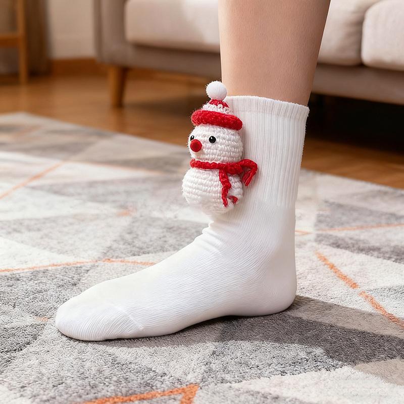 Cartoon 3D Häkeltier Hausschuhsocken Handgestrickte Tier socken Niedlich Gemütlich Flauschig Dick Warm Crew Für Damen Teenager Kinder